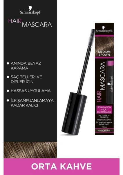 Saç Maskarası Orta Kahve 16 Ml