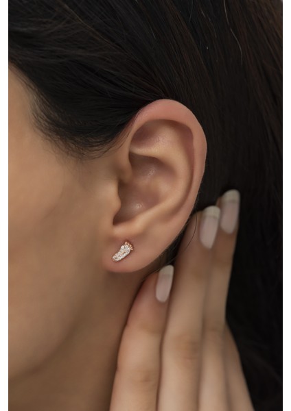 925 Ayar Gümüş Minik Rose Ayakizi Küp modelleri