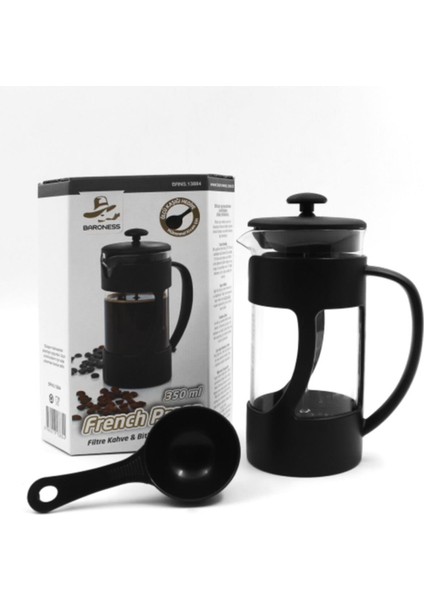 350 ml Ölçekli Filtre Kahve Bardağı Bitki Çayı Bardağı Frech Press