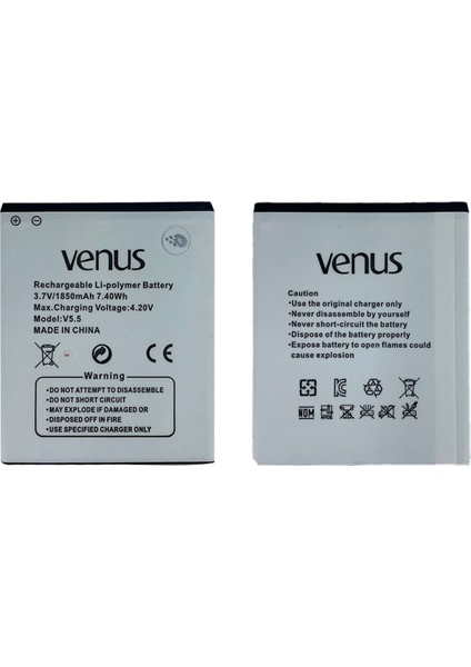 Vestel Venüs 5.5V Uyumlu Vestel 1860 mAh Batarya