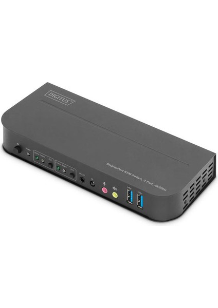 DS-12850 2 Port Giriş Dısplay Port To 1 Port Dp 1 Port HDMI 4K 60Hz Dual Kvm Switch