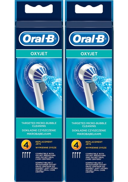 Diş Fırçası Yedek Başlığı Oxyget Ağız Duşu 8 Adet (2pk*4)