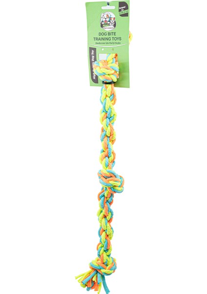 Köpek Oyuncağı Ikili Toplu Çekiştirmeli Halat - Diş Ipi - Pamuk Ipliği Köpek Oyuncağı - Ikili Set