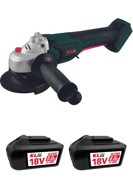 KLAT18B-80 18V/8.0AH Li-Ion 115MM Kömürsüz Profesyonel Avuç Taşlama