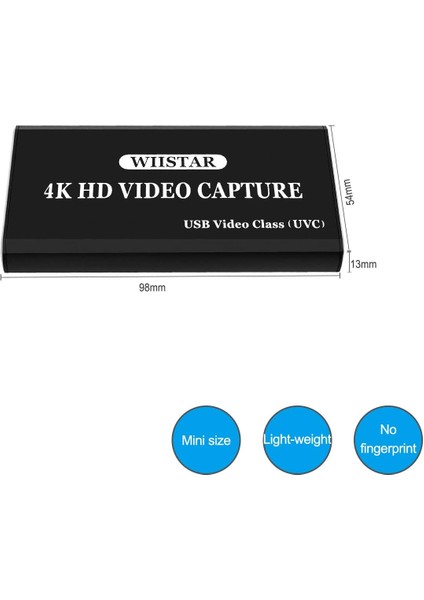 HDMI Oyun Yakalama Kartı, HDMI Yakalama Kartı Tip C Usb2.0 Yakalama Kartı/kutu Video Hd 1080P Video, Youtube, Obs, Potplayer ve Vlc, Windows, Linux, Macos ile Uyumlu