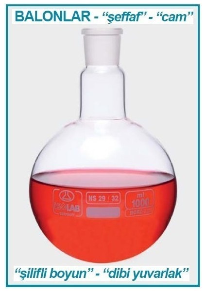 030.02.500 Balon - Cam - Dibi Yuvarlak - Şilifli - 500 ml - NS24/29 (1 Adet)