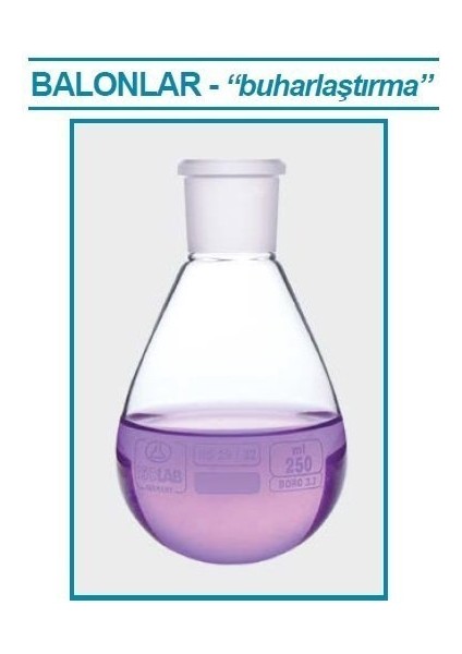 030.55.250 Balon - Buharlaştırma - 250 ml (1 Adet)