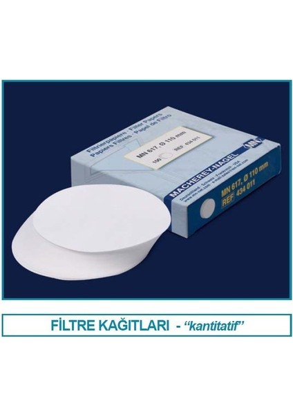 105.02.110 Filtre Kağıdı-Kantitatif-M&nagel- 110 mm - Beyaz Bant - Orta Akış Hızı (100 Adet)