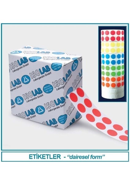 099.05.025 Etiket - 50 ml Tüpler Için - 25 mm Çap - Beyaz (500 Etiket)