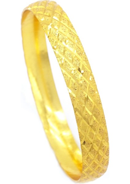 Altın Kaplama Baklava Model Bilezik 0.8 cm BLZ-3050