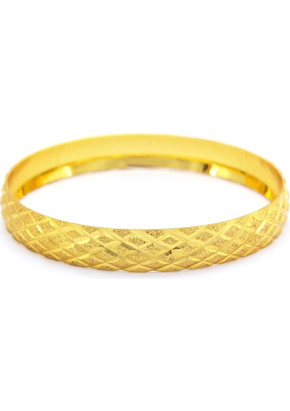 Altın Kaplama Baklava Model Bilezik 0.8 cm BLZ-3050