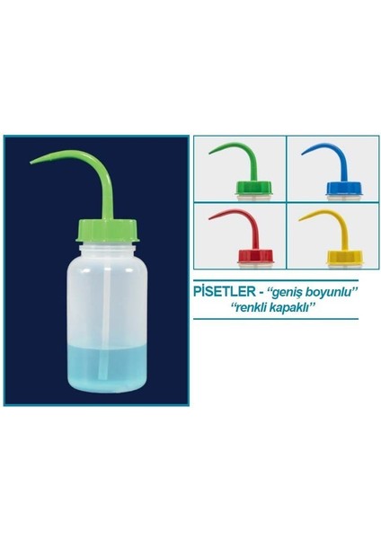 062.09.05B Piset - Geniş Boyun - Pe - 500 ml - Mavi Kapak (1 Adet)