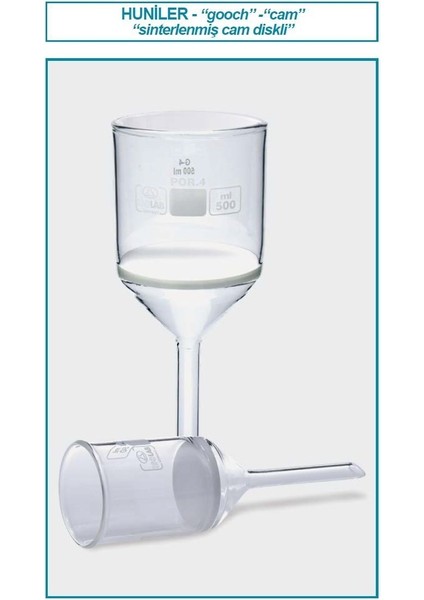 043.01.123 Huni - Gooch - Sinter Cam Filtreli - 17D - Por 3 - 125 ml - Çap 60 mm (1 Adet)