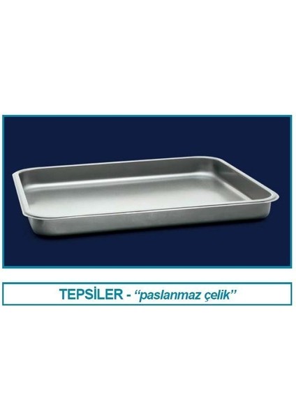 062.42.920 Tepsi - Paslanmaz Çelik - 500 x 700 x 50 mm - 17 L (1 Adet)