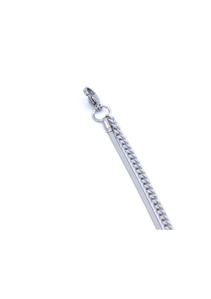 Ferizz 316L Çelik Ikili Figaro Zincir Bileklik BLK-770 modelleri