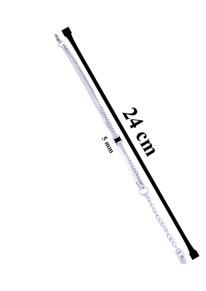 Ferizz 316L Çelik Ikili Figaro Zincir Bileklik BLK-770 fırsatları