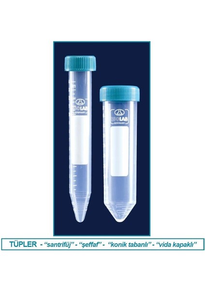 078.02.002 Tüp - Santrfüj - P.p -Vidalı Kapaklı-15 Ml-Dna/rna Free- Gamma Steril (50 Adet)