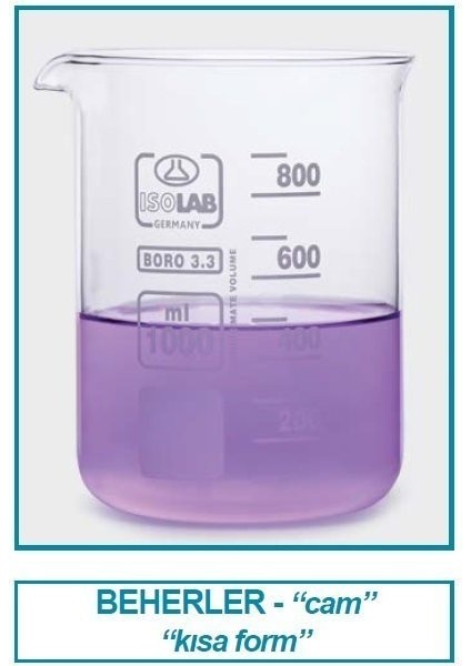025.01.100 Beher - Cam - Kısa Form - 100 ml (10 Adet)