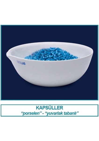038.12.080 Kapsül - Porselen - Dibi Yuvarlak - Çap 80 mm (6 Adet)
