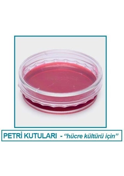 120.13.090 Petri Kutusu - Hücre Kültürü Için - 90 mm Çap (500 Adet)