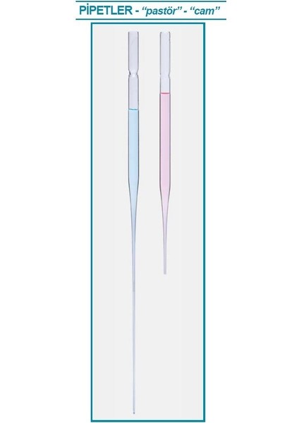 084.01.002 Pastör Pipetleri - Cam - 225 mm (250 Adet)
