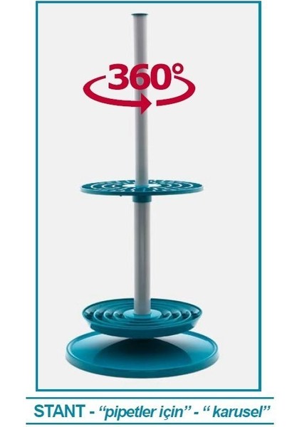 022.01.001 Pipet Standı - P.p - Dik (1 Adet)