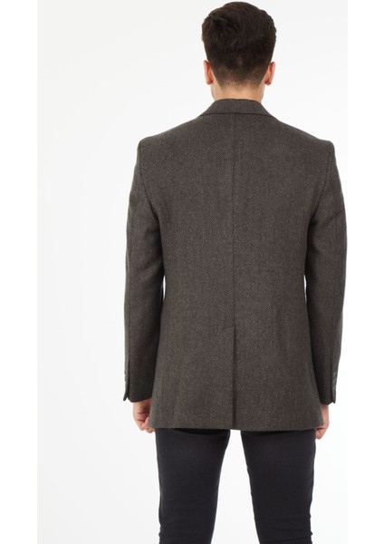 5122 Dar Kalıp Ceket Yaka Balıksırtı Kısa Palto fırsatları