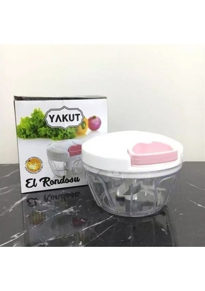 3 Bıçaklı Ipli El Rondosu Soğan Doğrayıcı Pk-03