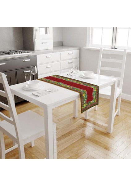 Renkli Limon Desenli Runner 140 x 45 cm