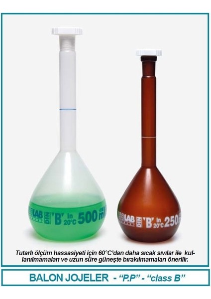 014.03.901 Balon Joje - P.p - Şeffaf - B Kalite - Mavi Skala - 1000 ml - Ns 24/29 (1 Adet)