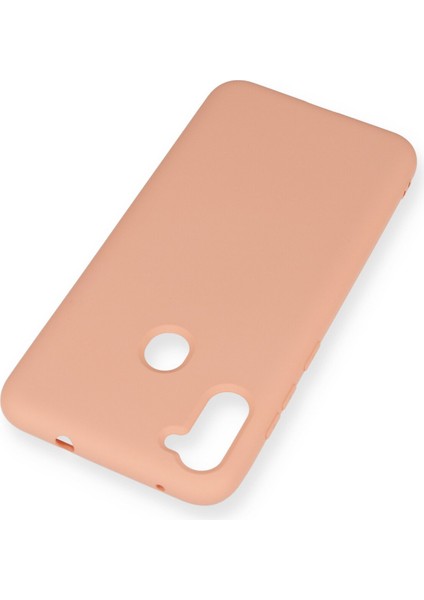 Samsung Galaxy M11 Kılıf Nano Içi Kadife Silikon - Pudra 300099
