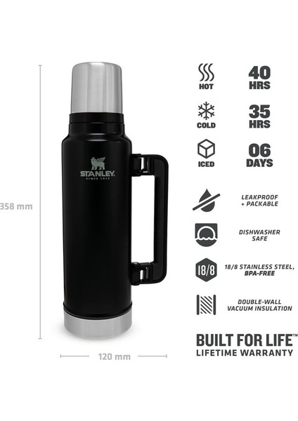 Klasik Vakumlu Çelik Termos 1.4 Lt