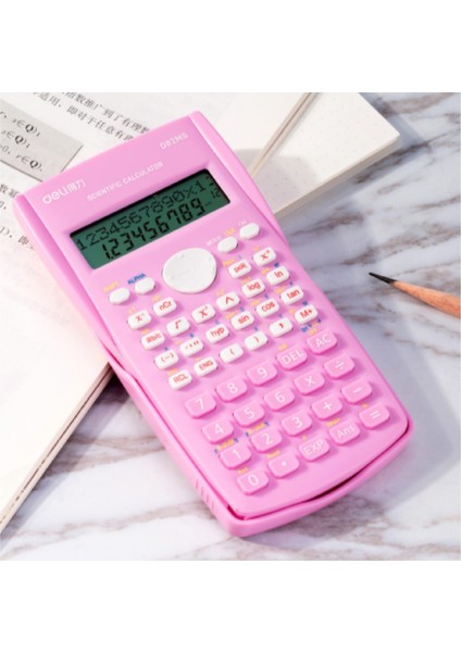 D82MS Bilimsel Hesap Makinesi 240F-10+2 Digits Pembe