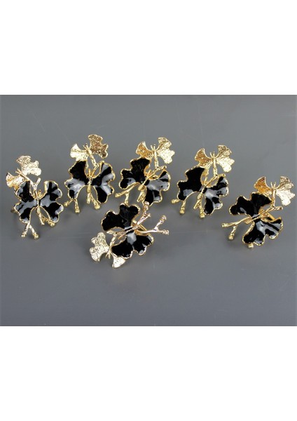 Mineli Kelebek Peçete Yüzüğü- 6 Adet