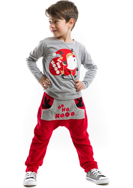 Ho Ho Yılbaşı Erkek Çocuk T-shirt Pantolon Takım fiyatları