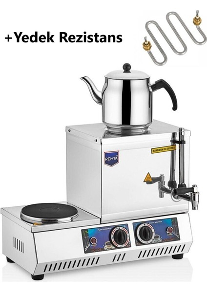 K30 15 Model Tek Demlikli Elektrikli Çay Kazanı 13 Lt + Yedek Rezistans