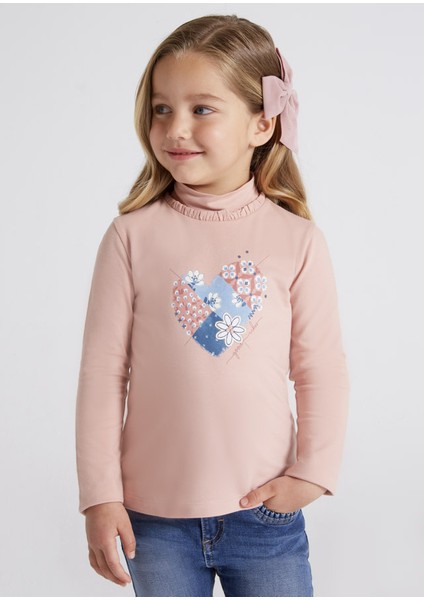 Kız Çocuk Balıkçı Yaka Bluz Pembe 4023