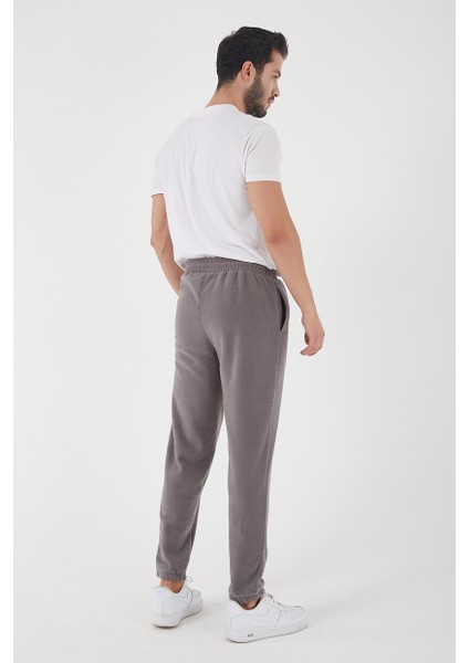 Erkek Regular Nakışlı Paça Lastikli Cepli Polar Eşofman Altı indirimleri