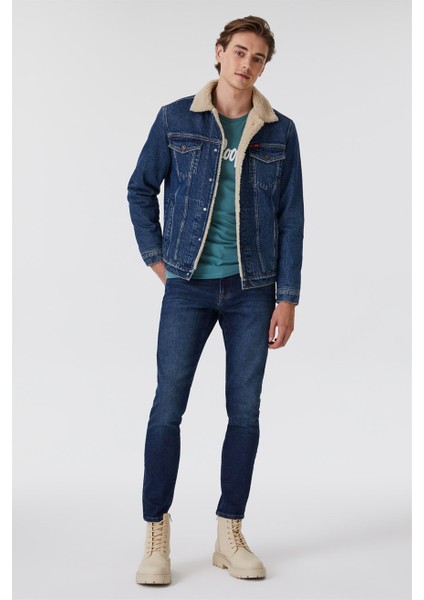 Puebla Erkek Kürklü Jean Ceket