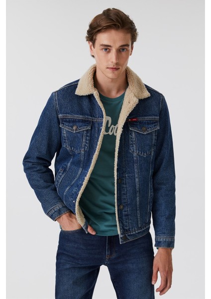 Puebla Erkek Kürklü Jean Ceket modelleri