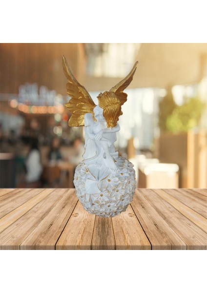 Dekoratif Çiçekli Melek 32X14CM