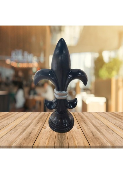 Dekoratif Siyah & Gümüş Maça 30X18CM