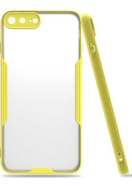 Iphone 8 Plus Kılıf Platin Silikon - Sarı 300099