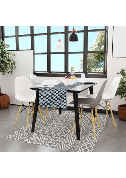 Mavi Geometrik Runner 140 x 45 cm