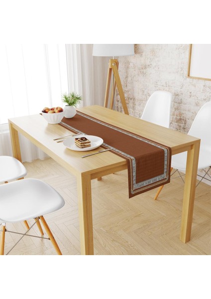 Kahverengi Runner 140 x 45 cm