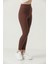 Kışlık Şardonlu Fitilli Kadın Yüksek Bel Dikişsiz Tayt 2