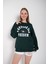 Kadın Suppose Baskılı Bisiklet Yaka Oversize Sweatshirt 2