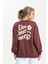 Sırt Baskı Detaylı Bisiklet Yaka Sweatshirt 3