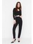 90's Siyah Fit Mom Jean Likralı Kot Pantolon 1