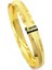 Altın Kaplama Dik Çizgili Bilezik 0.8 cm BLZ-3052 3